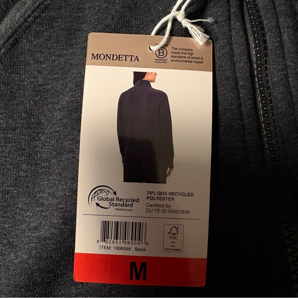 Women’s Mondetta Zip Front Fleece, Size Medium, New w/Tags - Picture 3 of 7